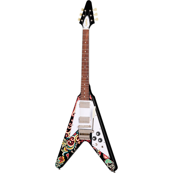 ギター Epiphone Jimi Hendrix Love Drops FlyingV Epiphone Jimi Hendrix Love Drops Flying V Ebony | Music Experience
