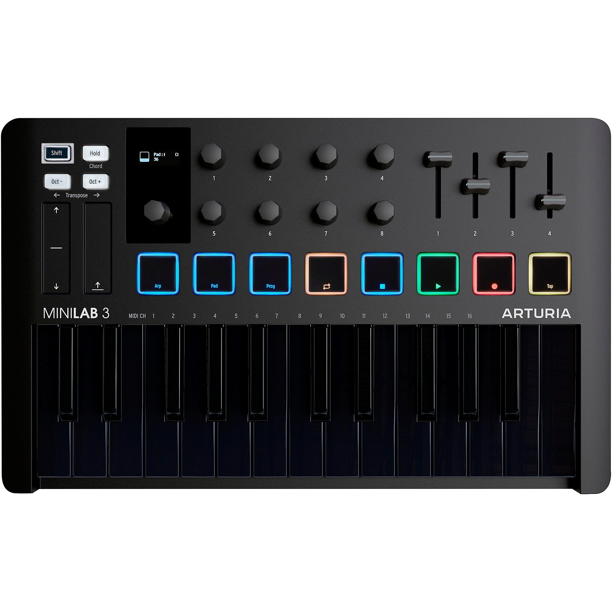 Arturia MiniLab 3 Deep Black 25 Slim-key Controller | Music Experience | Shop Online | South Africa