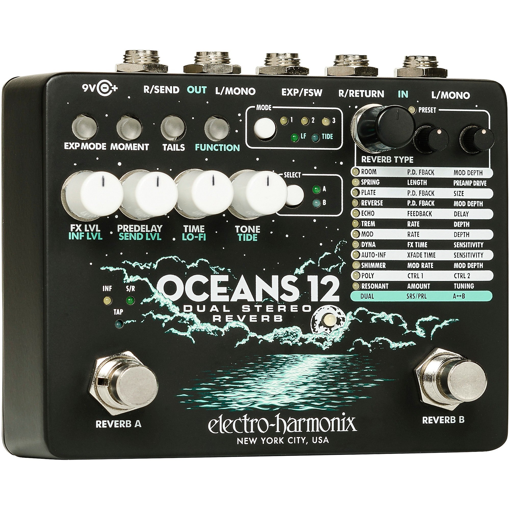 Electro-Harmonix Oceans 12 Dual Stereo Reverb | Music Experience | Shop Online | South Africa