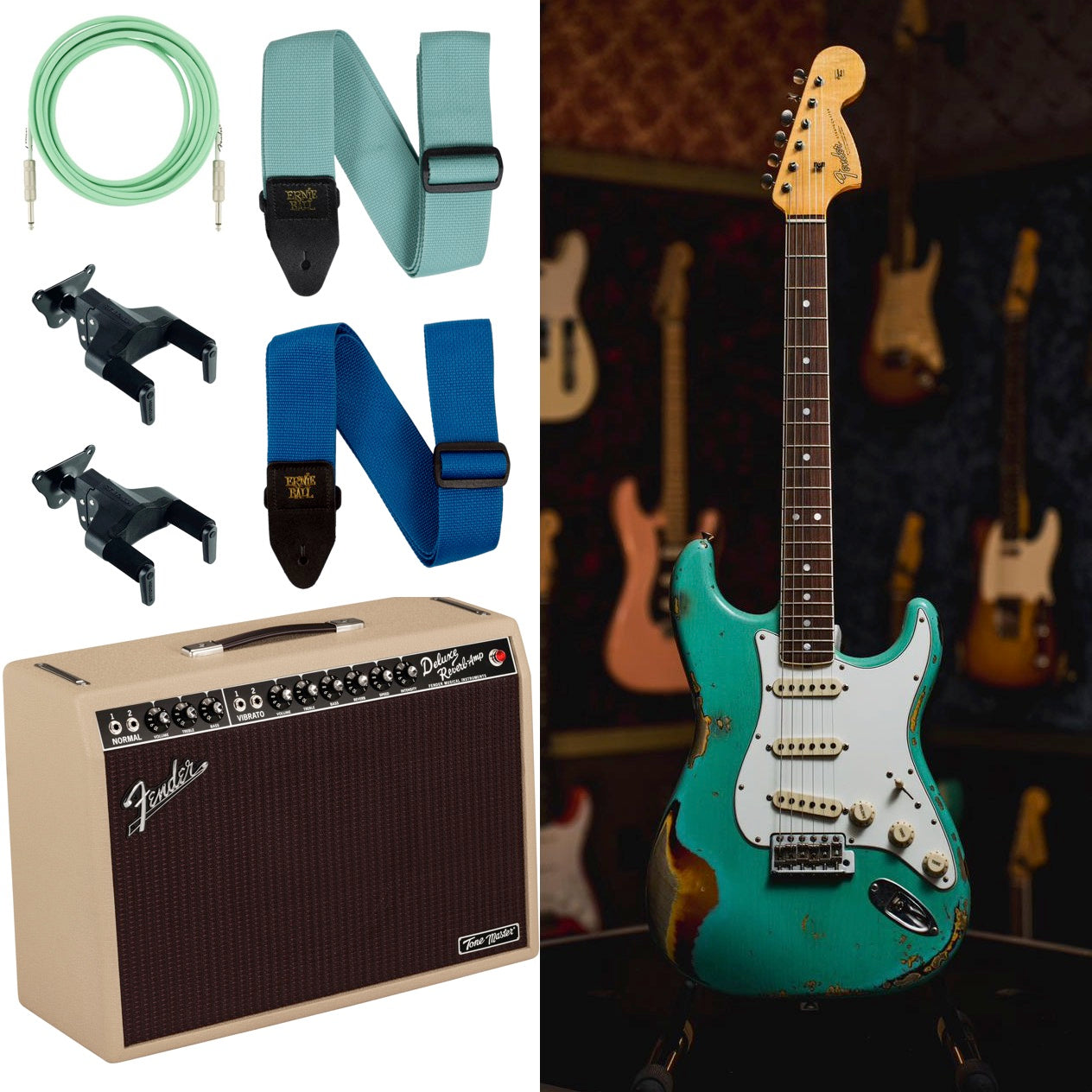 Fender Custom Shop '67 Stratocaster Heavy Relic & Tone Master Deluxe Reverb Blonde