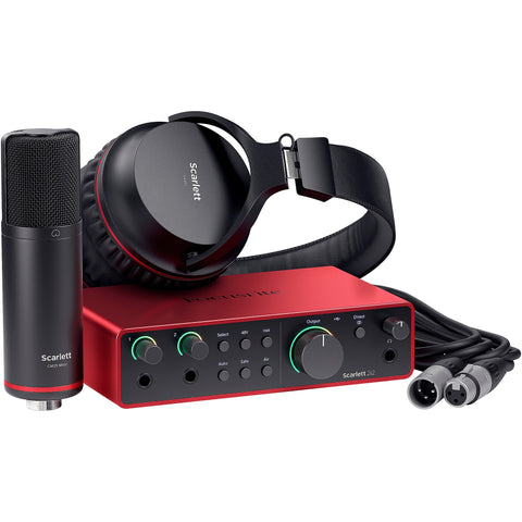 Focusrite Scarlett 2i2 4th Gen Studio Recording Bundle | Music