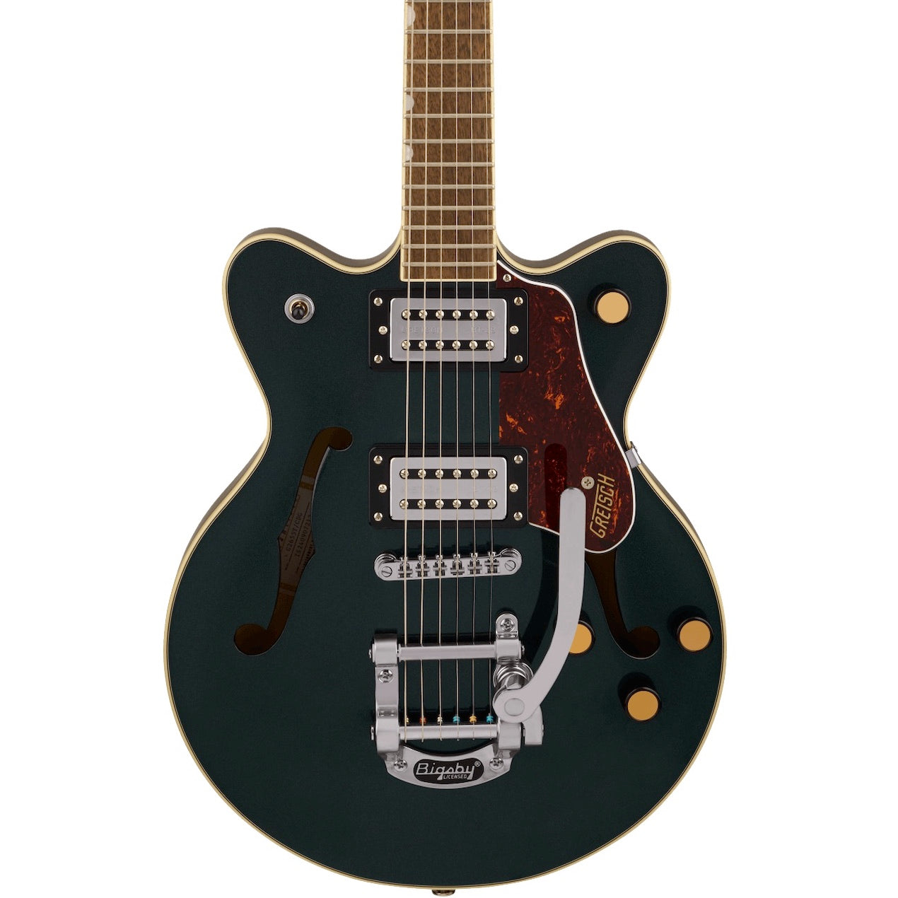 Gretsch G2655T Streamliner Center Block Jr. Double-Cut with Bigsby Cadillac Green | Music Experience | Shop Online | South Africa