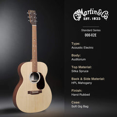 Martin 000-X2E X Series Satin Natural | Music Experience | Shop Online | South Africa