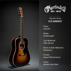 Martin D-35 Standard Series Gloss Sunburst | Music Experience | Shop Online | South Africa