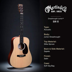 Martin DJr-10 Junior Series Satin Natural | Music Experience | Shop Online | South Africa