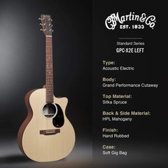 Martin GPC-X2E Mahogany X Series Satin Natural | Music Experience | Shop Online | South Africa