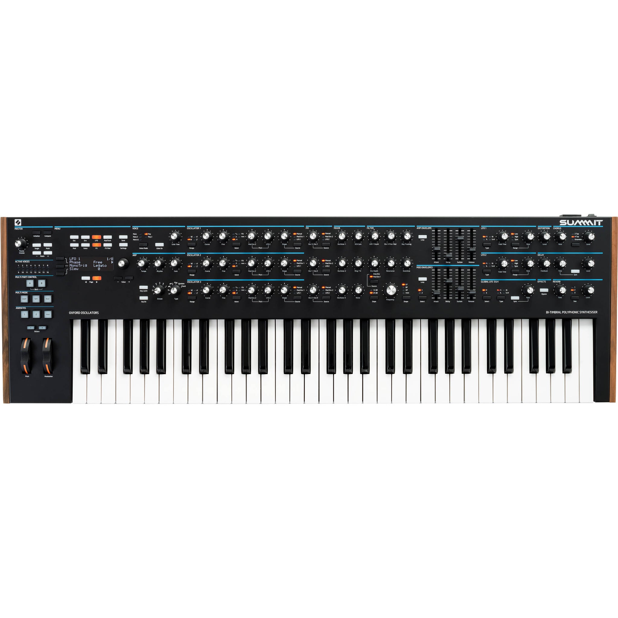Novation Summit Two-Part 16-Voice Polyphonic Synthesizer