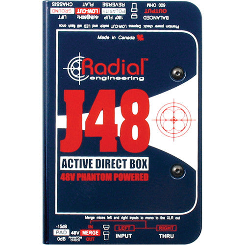 Radial J48 1-channel Active 48v Direct Box | Music Experience Online | South Africa