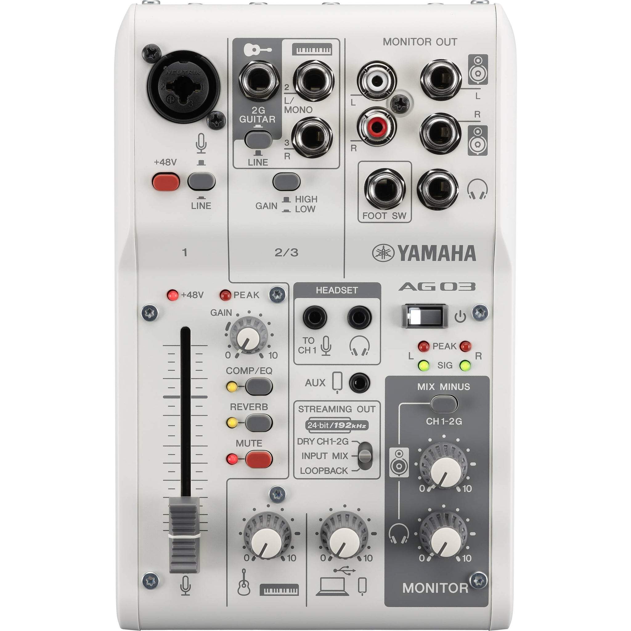 Yamaha AG03MK2 White Live Streaming Mixer | Music Experience | Shop Online | South Africa