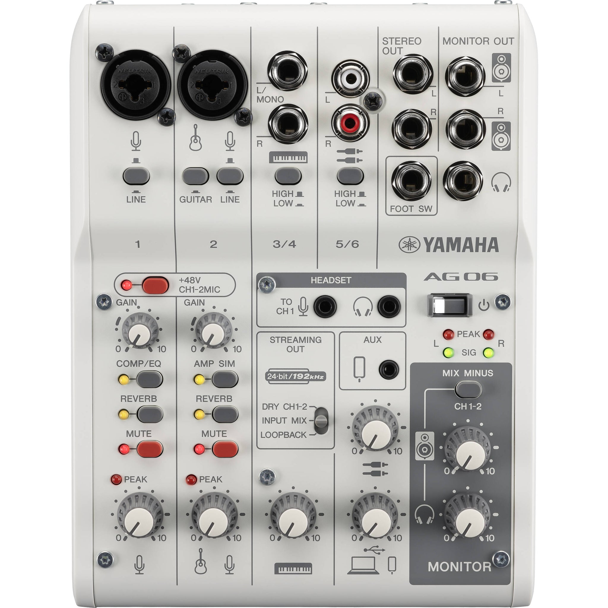 Yamaha AG06MK2 White Live Streaming Mixer | Music Experience | Shop Online | South Africa