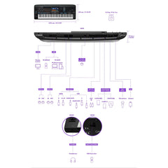 Yamaha Genos2 76-key Arranger Workstation with Stand & Speaker System