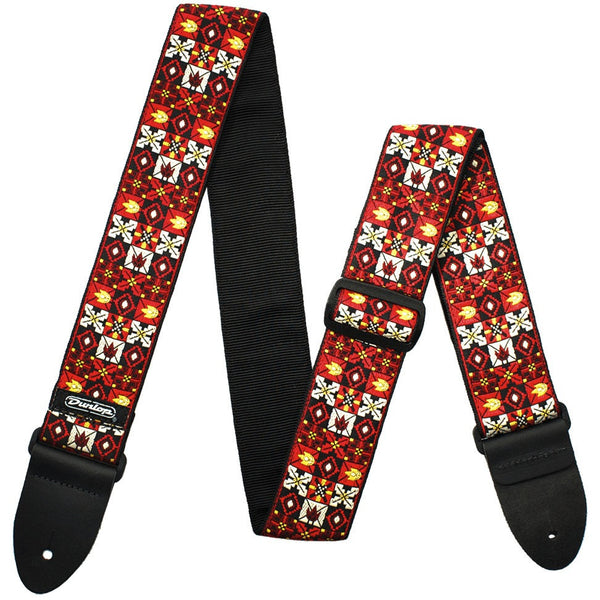 Dunlop D6701RD Winterland Red Jacquered Strap