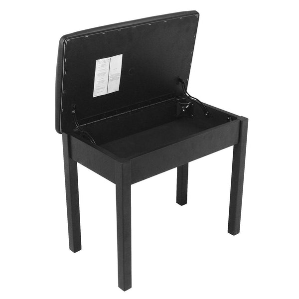 On-Stage KB8902B Piano Bench Flip Top Black