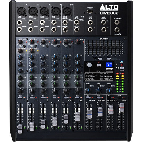 Alto LIVE 802 Professional 8-Channel/2-Bus Mixer | Music Experience | Shop Online | South Africa