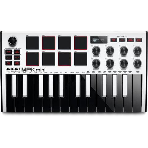 Akai Professional MPK Mini mk3 White Keyboard Controller | Music