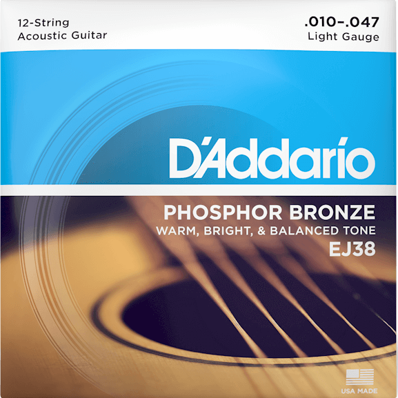 D'Addario EJ38 Phosphor Bronze 12-String Set | Music Experience | Shop Online | South Africa