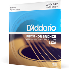 D'Addario EJ38 Phosphor Bronze 12-String Set | Music Experience | Shop Online | South Africa