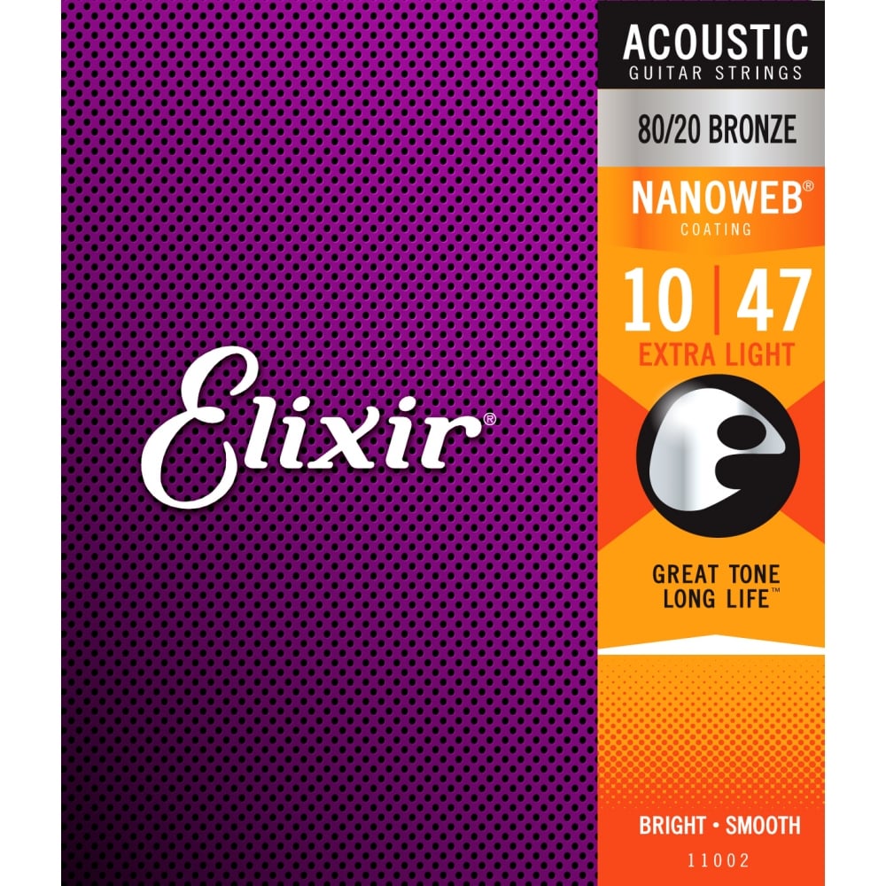 Elixir 11002 80/20 Bronze Nanoweb Acoustic Guitar Strings 10-47 Extra Light | Music Experience | Shop Online | South Africa