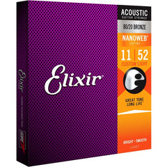 Elixir 11027 80/20 Bronze Nanoweb Acoustic Guitar Strings 11-52 Custom Light | Music Experience | Shop Online | South Africa