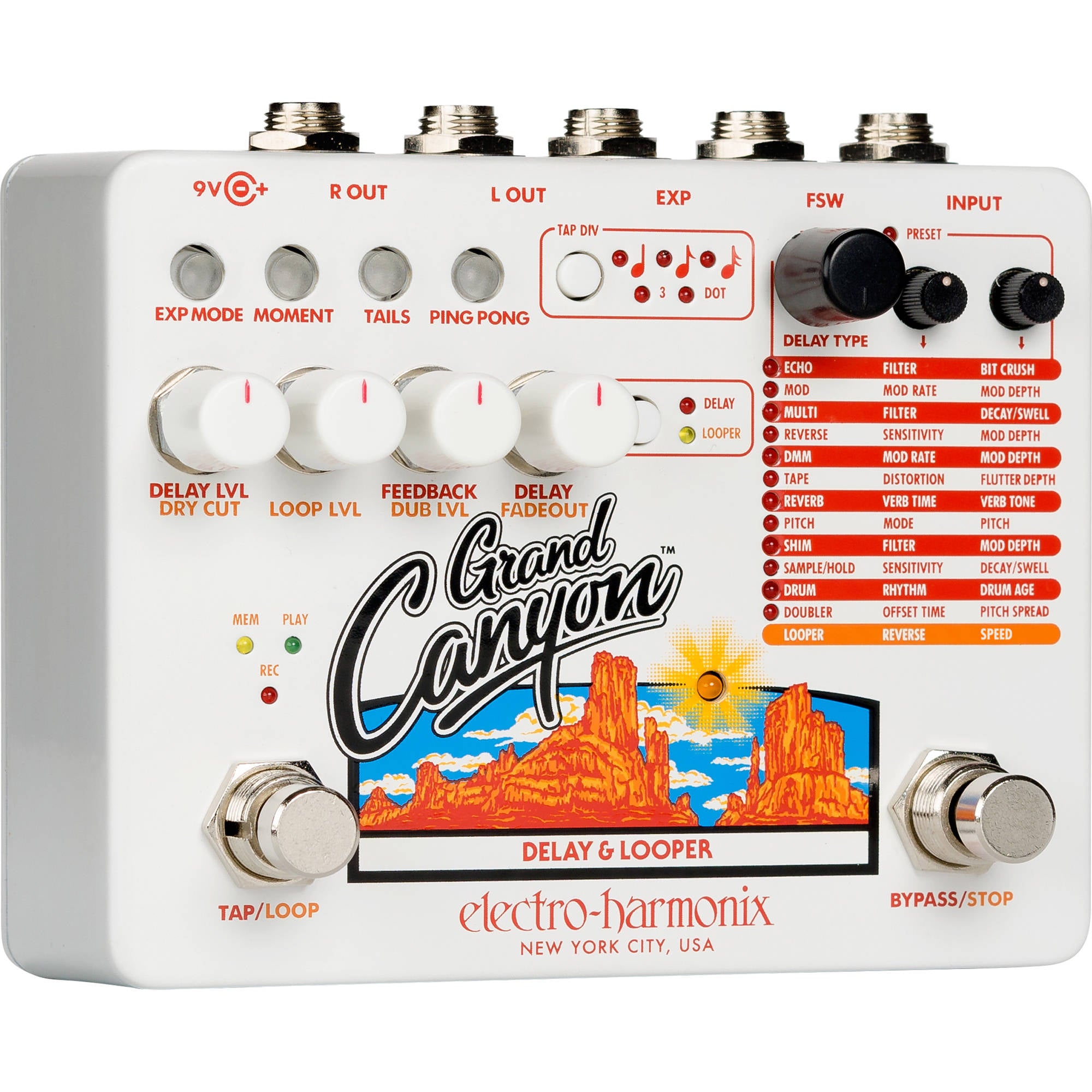 Electro-Harmonix Grand Canyon Delay & Looper | Music Experience | Shop Online | South Africa