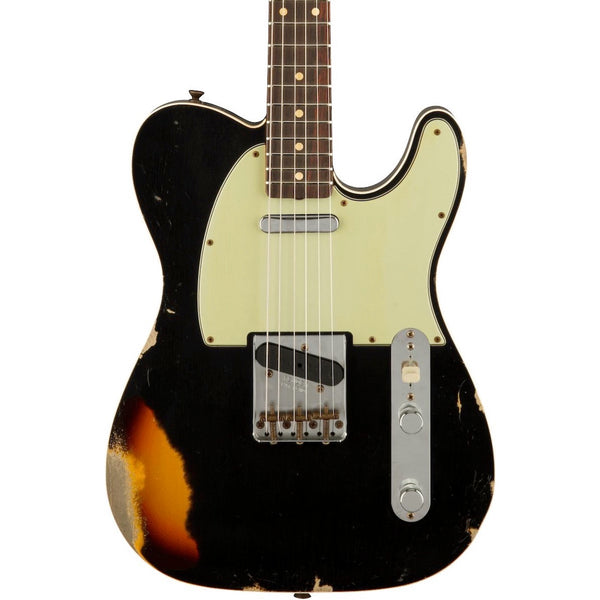 Fender Custom Shop 1960 Telecaster Custom Heavy Relic Aged Black Over Chocolate 3-Color Sunburst | Music Experience | Shop Online | South Africa