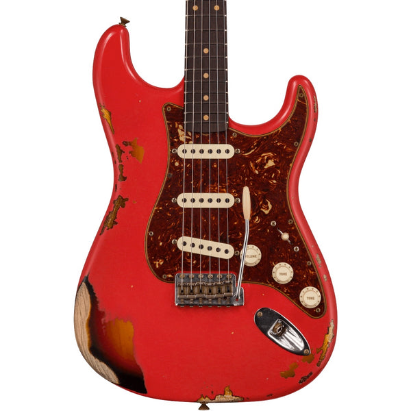 Fender Custom Shop Limited Edition '61 Stratocaster Heavy Relic Aged Fiesta Red Over 3-Colour Sunburst | Music Experience | Shop Online | South Africa
