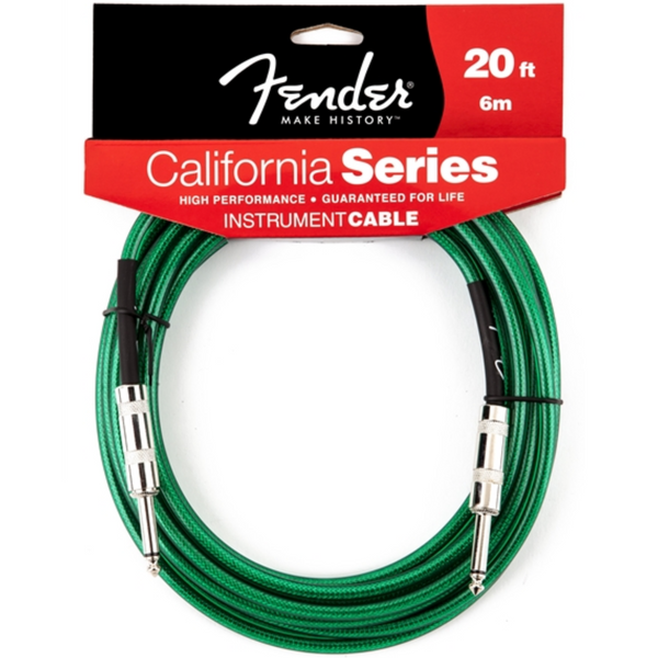 Fender California 6m Cable - Green | Music Experience | Shop Online | South Africa