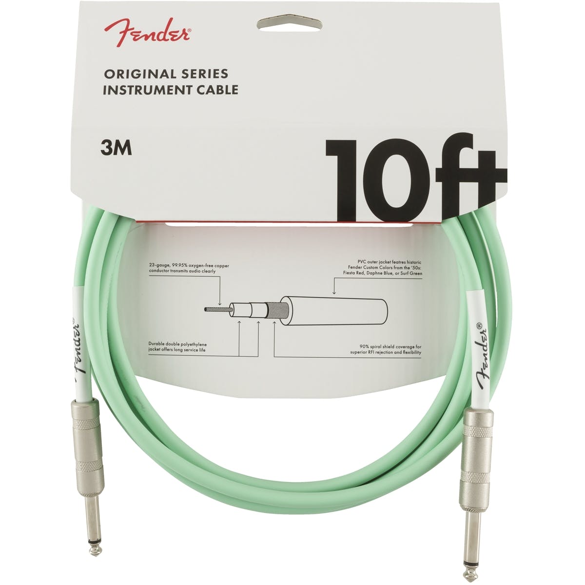 Fender Original 3m Cable - Green | Music Experience  | Shop Online | South Africa