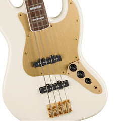 Fender Squier 40th Anniversary Jazz Bass Gold Edition Olympic White | Music Experience | Shop Online | South Africa