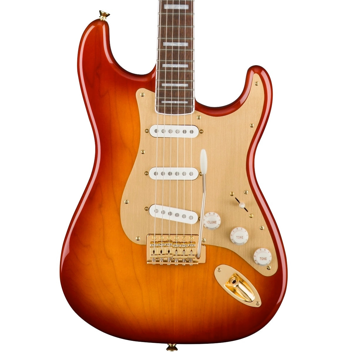 Fender Squier 40th Anniversary Stratocaster Gold Edition Sienna Sunburst | Music Experience | Shop Online | South Africa