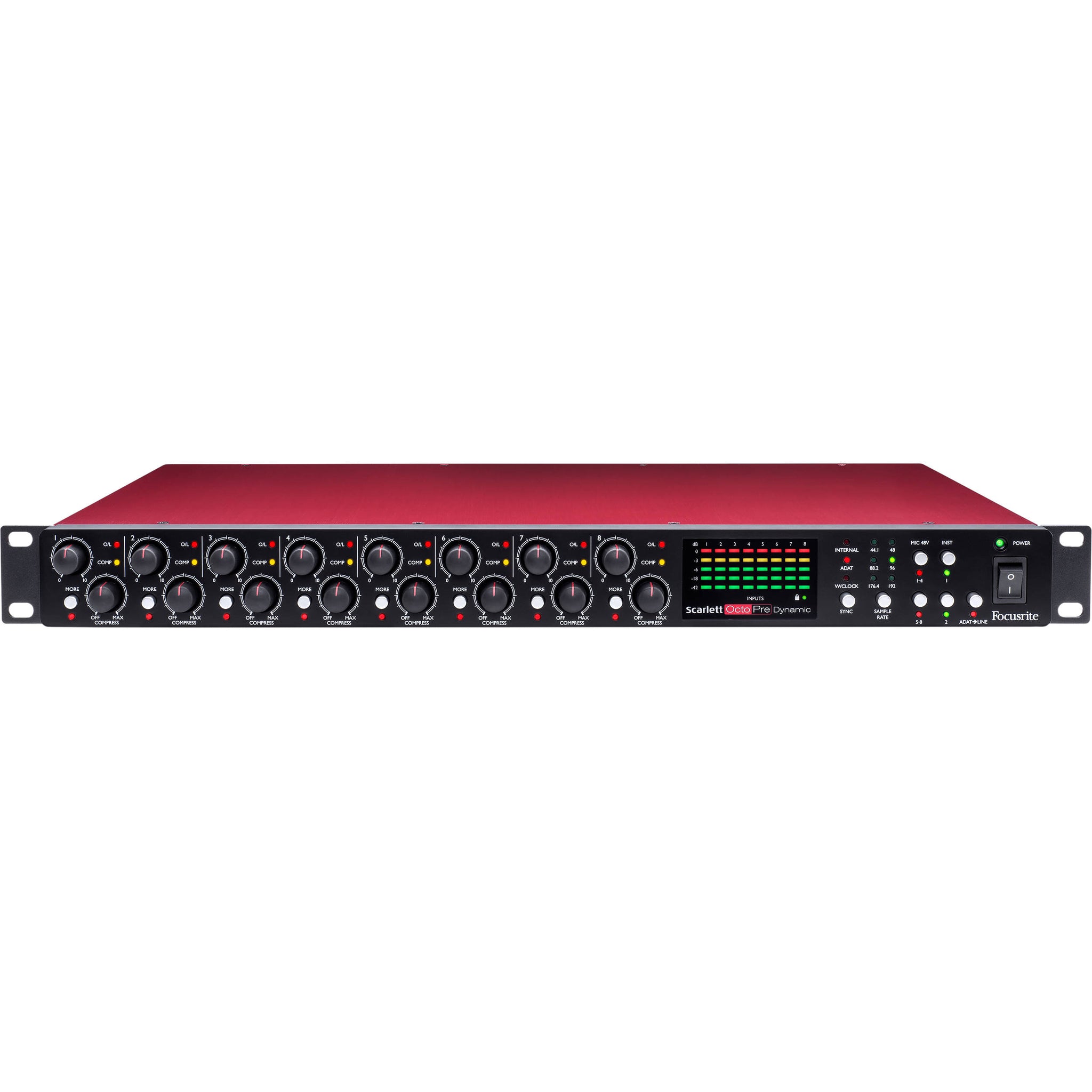 Focusrite Scarlett OctoPre Dynamic Eight-Channel Mic Preamp with Analogue Compression | Music Experience | Shop Online | South Africa
