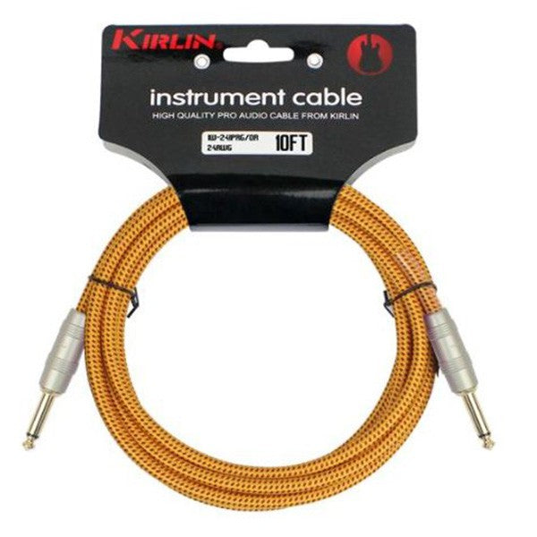 Kirlin 3m Woven Instrument Cable - Orange | Music Experience | Shop Online | South Africa