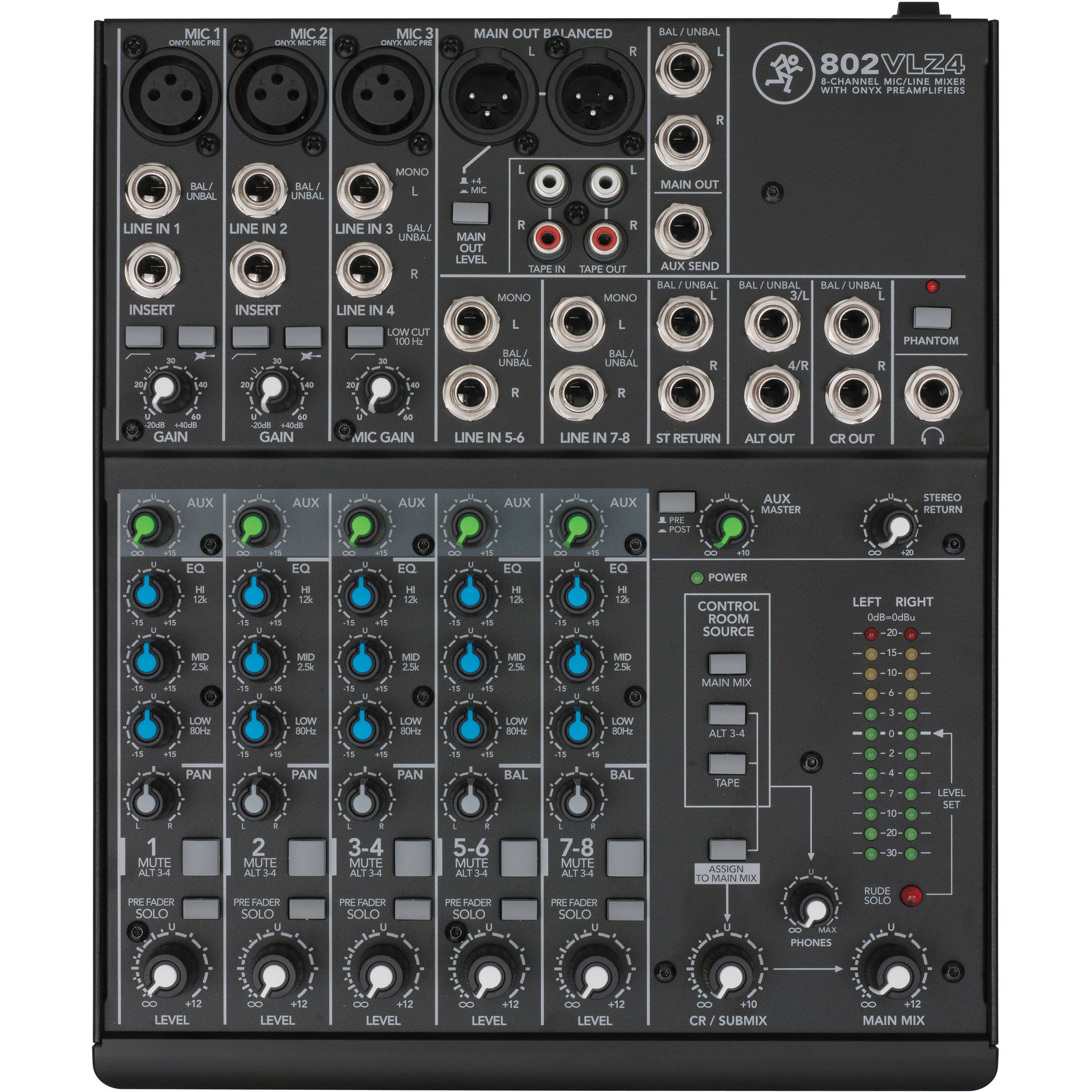 Mackie 802VLZ4 Mixer with Onyx Preamplifiers | Music Experience | Shop Online | South Africa