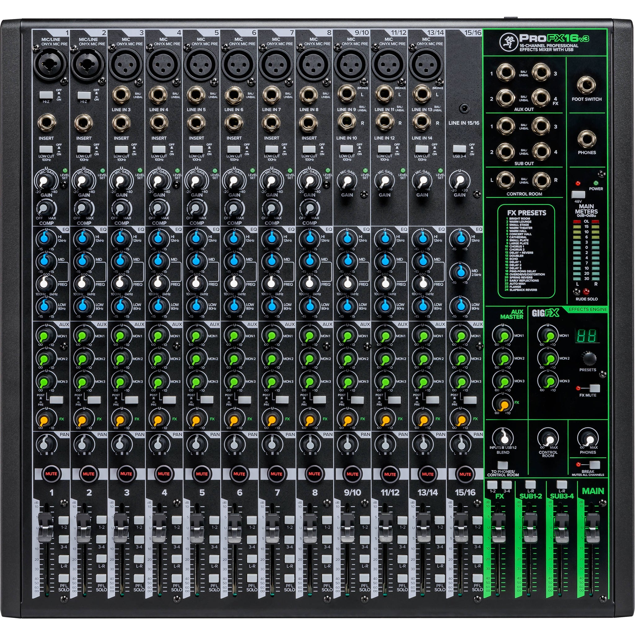 Mackie ProFX16v3 Professional Effects Mixer with USB | Music Experience | Shop Online | South Africa