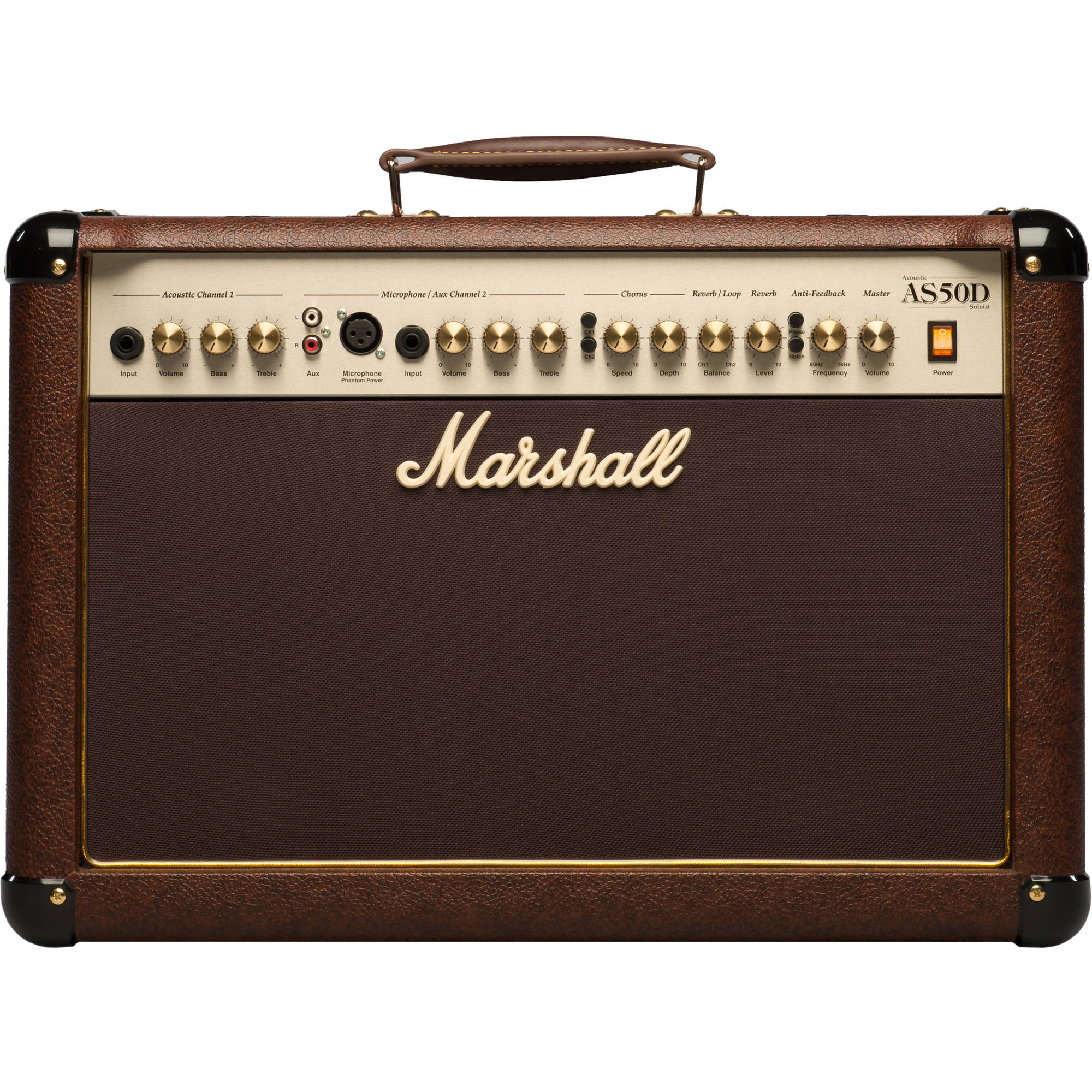 Marshall AS50D 50-watt 2x8" 2-channel Acoustic Combo - Brown | Music Experience | Shop Online | South Africa